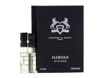 PDM PARFUMS DE MARLY HABDAN EDP 1.5ml .05fl oz x 2 COLOGNE SPRAY SAMPLES