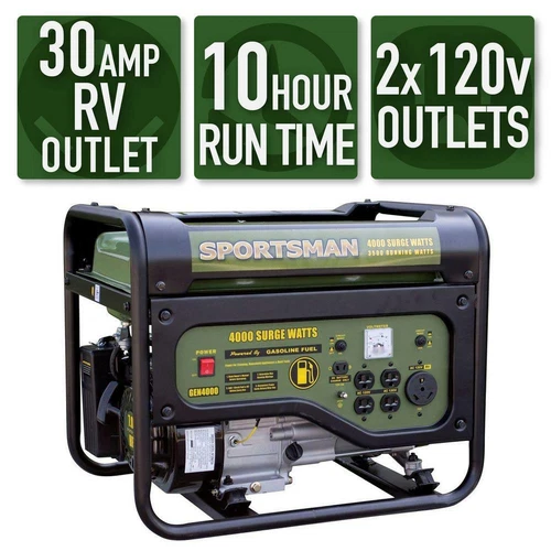 Sportsman 4000-W 7HP Portable RV Ready Gas Powered Generator Home Backup Camping