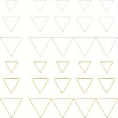 1Box 120pcs Brass Linking Rings golden & silvery Plated Triangle golden