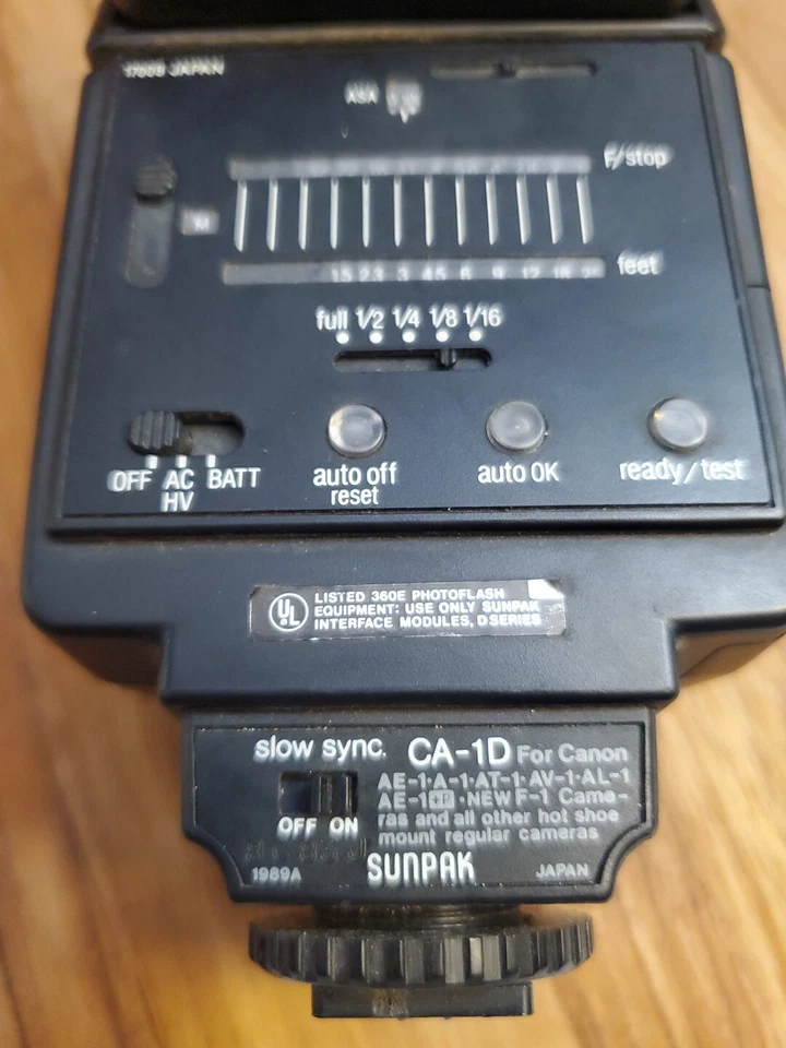 Camera Flash Sunpak Auto 422D Thyristor Parts Only - Image 3 of 4