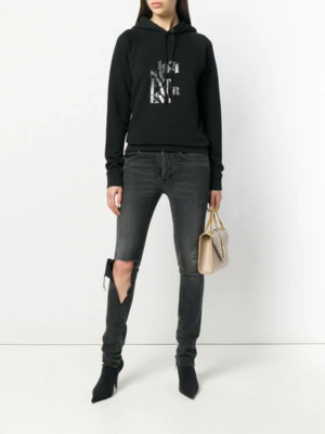 SAINT LAURENT / パーカー/XS/コットン/BLK/560706/everything now Saint Laurent Women Hoodie Size XS Everything Now Black Cotton