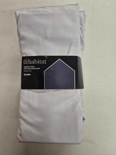 Habitat Cotton 800 TC Extra Deep Grey Fitted Sheet - Double (1194) - Picture 4 of 4