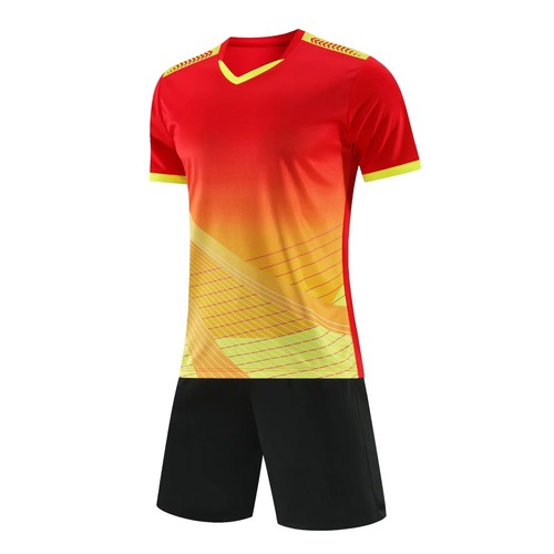 Unisex Kids Girls Sport Team Outfit Football Soccer Jersey Short Sleeve V Neck - Picture 46 of 79
