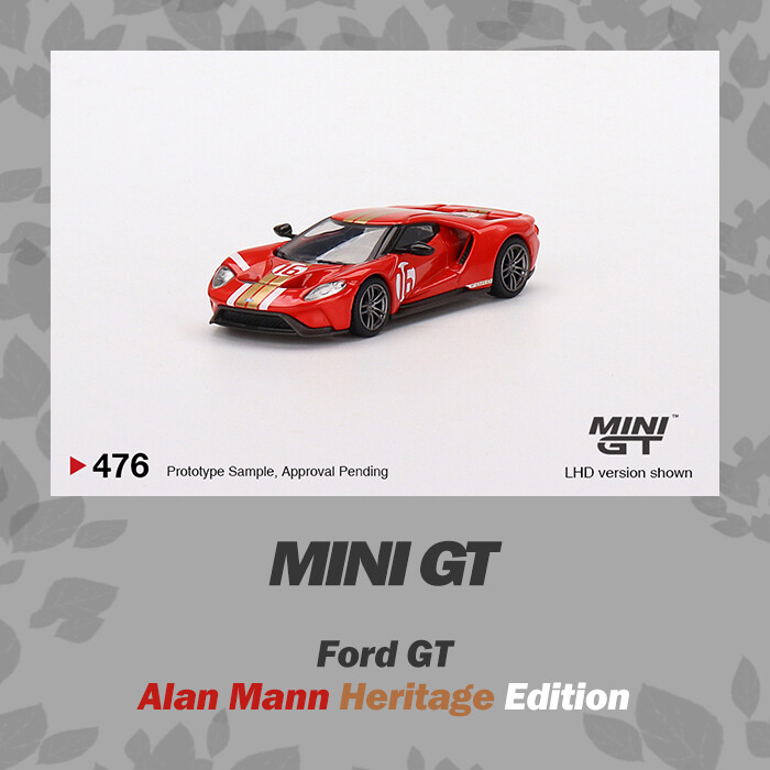 MINI GT 1:64 Model Car Ford GT Alan Mann Heritage Edition Alloy