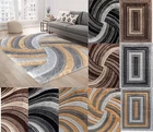 Soft Thick Shaggy Modern Rugs Swirl Design Hand Carved Shimmer Life New
