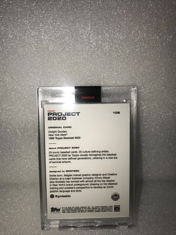 Topps PROJECT 2020 Card 106 - 1985 Dwight Gooden by Grotesk - Image 2 of 4