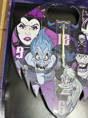 DISNEY VILLAINS Die Cut Metal Wall Clock Maleficent Evil Queen