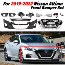 For 2019-2021 Nissan Altima Front Bumper Cover Grill with Fog Light Full Set