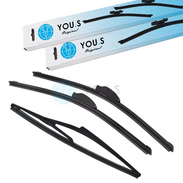 You.S Scheibenwischer Wischer SET Vorne+Hinten FüR Dacia Duster / Duster Kasten-image