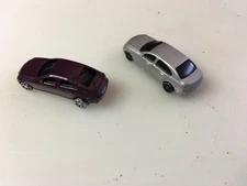 2 Cars Purple/Silver No Flat Car  1:160  N Scale Trains