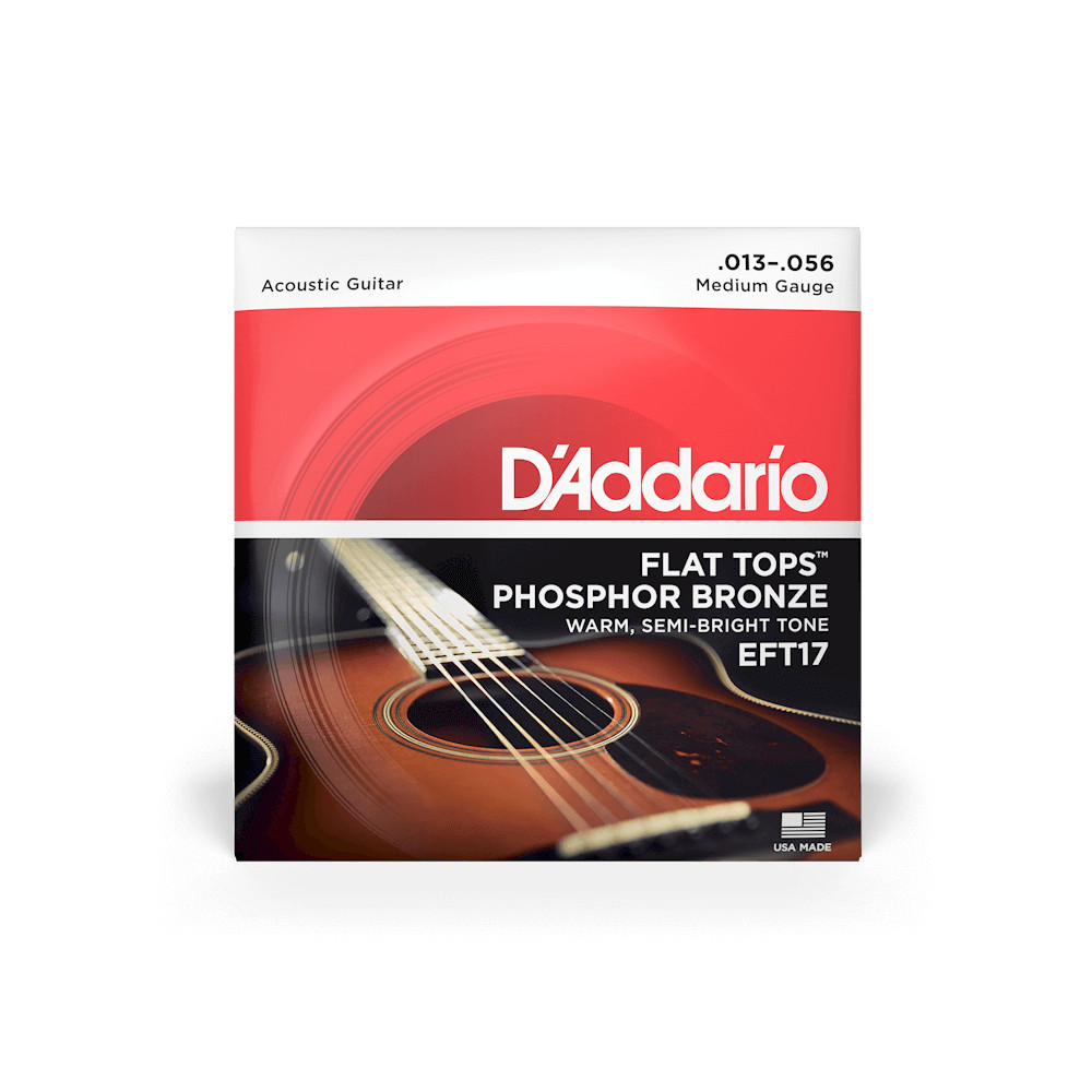 Столешницы с плоской поверхностью DADDARIO EFT17 для акустики, Фосфорнобронзовые, 13-56