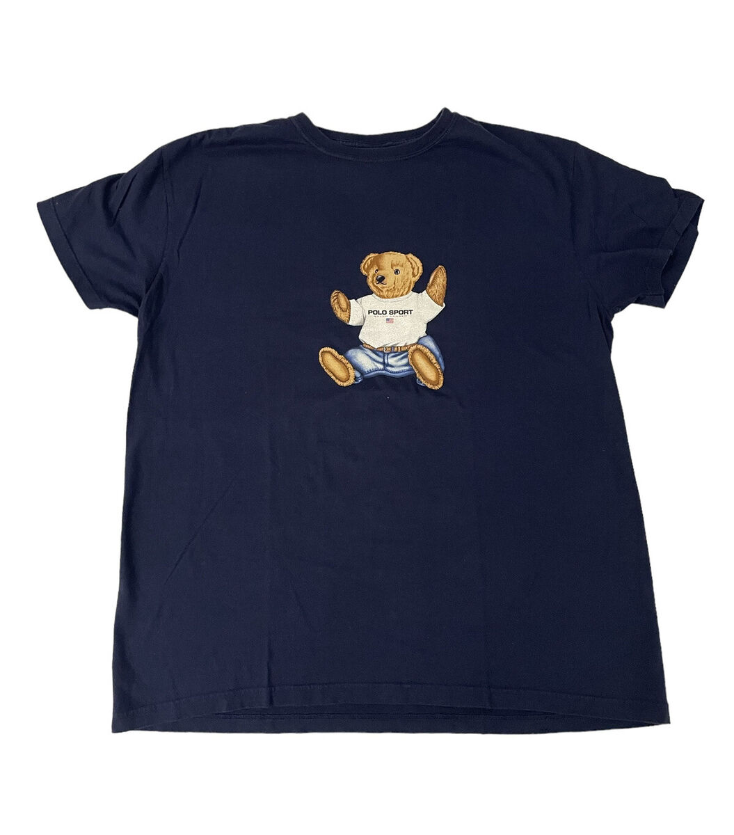 Vintage 90s Polo Sport Ralph Lauren Sitting Teddy Bear Blue Vintage 90s Polo Sport Ralph Lauren Sitting Teddy Bear Blue