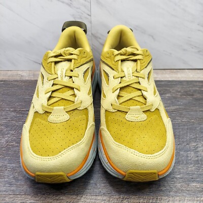 Hoka U Clifton L Suede Yellow Running Shoes 1122571 GLCR Men's
