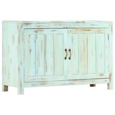 Offres 2400941 Credenza Azzurra 110x35x70 cm in Legno Massello di Mango