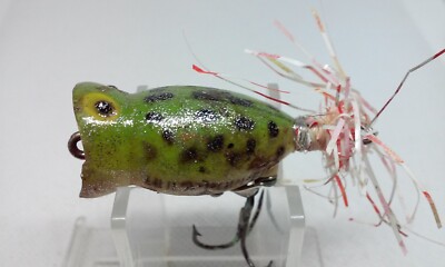 Appât Black Bass Leurres De Pêche Arbogast Hula Popper - 3/4 Oz - Grenouille/jaune - 6,35 Cm Pêche Sportive