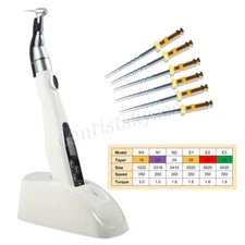 Dental LED Endo Motor 16:1 Reduction Contra Angle / 6X NiTi Files Rotary E1 25mm
