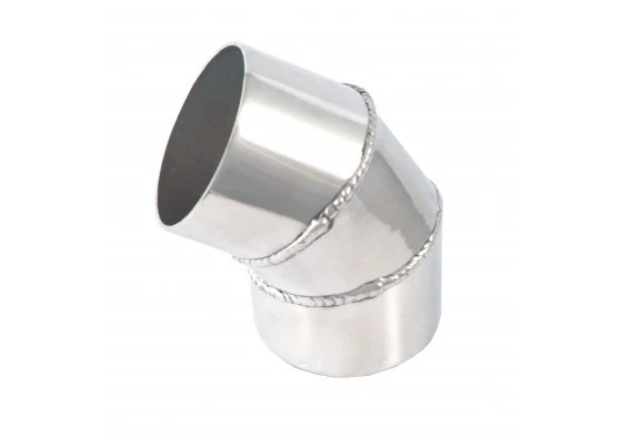 3 " O.D. 60 Degree Welded Elbow Polished Aluminum 9468 Pipe Tube Air Intake - Image 2 of 3