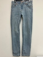 Levis 502 Jeans Mens Boys 29x31 Light Wash Regular Taper Denim Jean Stretch Pant