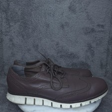 Cole Haan Zerogrand Shoes Mens Size 8M Brown Leather Wingtip Oxford Dress