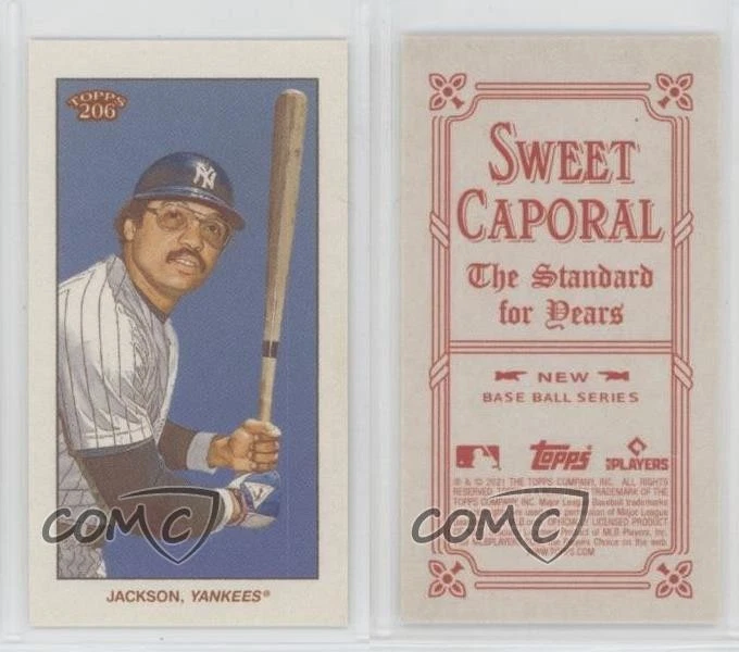 2021 Topps 206 Series 6 Sweet Caporal Back Reggie Jackson #40 HOF - Image 3 of 3