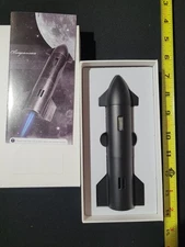 Butane Torch, Cigar Lighter with Adjustable Flame & Visual Window, Space Rocket