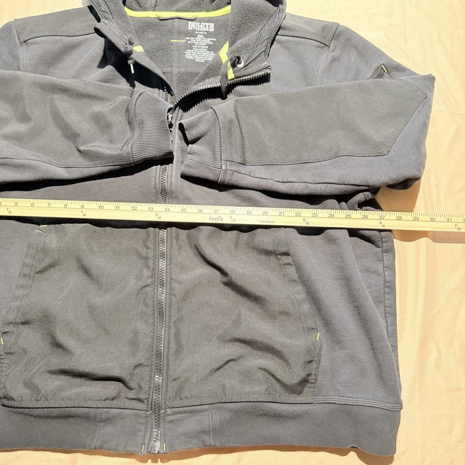 Duluth Trading Co Heavyweight hooded zip up sweatshirt, relaxed fit Men’s 2XL - product detail image 8