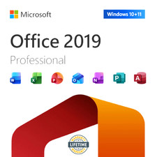 Microsoft Office Professional 2019 Retail Physical Product Card 1 PC Lifetime