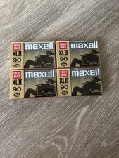 Lot 4 New Maxell XLII Cassette Tapes Sealed High Bias IEC II Position 90 mins