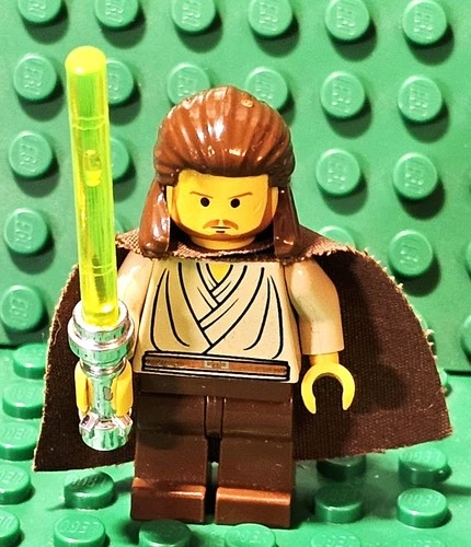 Lego Star Wars Minifigure Qui-Gon Jinn Jedi Sw0027 from Sets 7121 7171 7101 7204