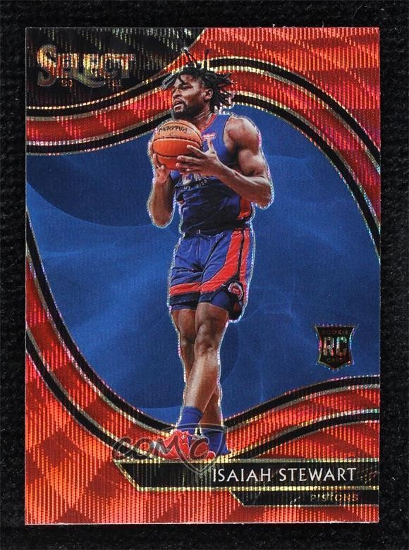 2020-21 Panini Select Courtside Red Wave Prizm Isaiah Stewart #285 02ez