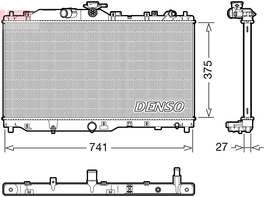 RADIATOR ENGINE COOLING DRM44050 FOR MAZDA S5Y5/S5Y9/S5Y7/S5Y2 1.5L S8Y1 1.8L - Image 2 of 4