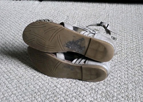ROAN by BED STU graue Waschung abgenutzte Leder-Gladiator-Sandalen scharlachrot Größe 8 - Bild 6 von 8