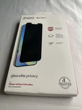 Zag Invisible Shield Glass Elite Privacy, iPhone 14 Plus/13 Pro Max