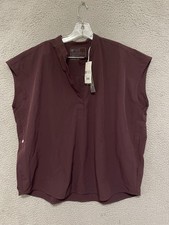 NEW Figs Scrubs Top Womens Size XL Brown Rafaela Oversized W21SW1055 PO 2555