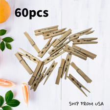60 Wood Wooden 2.8 Inch Clothespins Laundry Clothes Pins Crafts Photos Pins