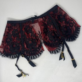 Agent Provocateur Ameliah Red Black Suspender AP3 Medium New