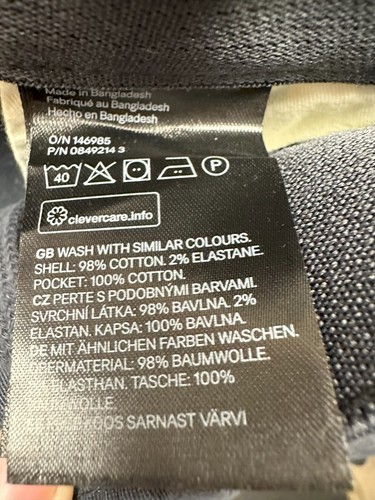 H&M pantaloncino chino blu con tasche 8” cuciture interne uomo taglia large nuovo - Foto 4 di 7