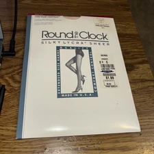 Round the clock  Pantyhose 364 , Control Top, Camelia Size C Danskin USA New