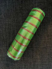 new Holiday Time 10.5 in x 18 ft Green Red Mesh Ribbon Christmas wreath making