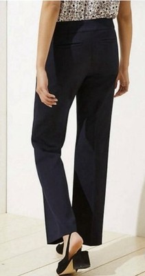 Navy Loft Straight Leg Marisa Tailored trousers 16 nice work pants 