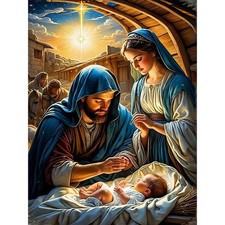 Christmas Nativity Scene Diamond Painting Kit Full Drill Wall Art Decoration