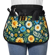 Garden Apron Women 5 Pockets Half Waist Florist Bib Harvesting Tool Pouch