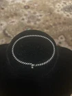 James Avery Sterling Silver Twisted Rope Bangle Hook Bracelet Vintage
