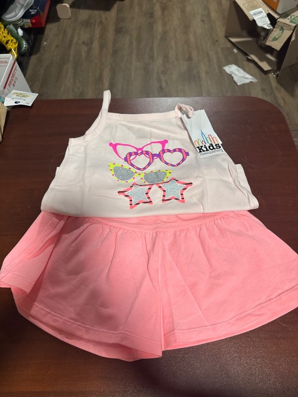 little girls size 6 short set shorts and tank top