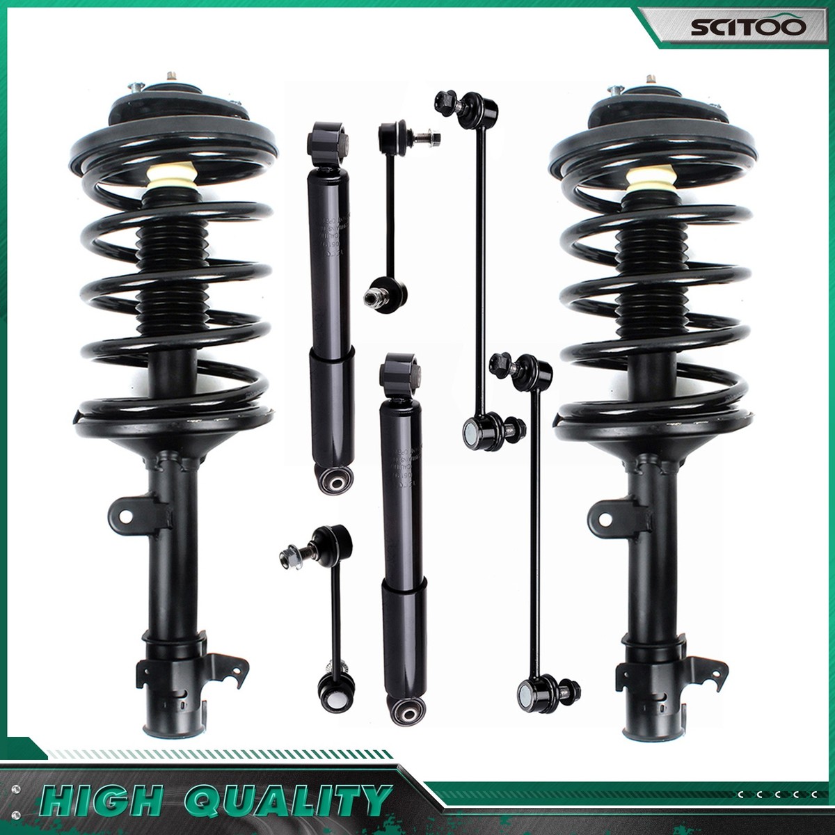 Complete Strut & Shock Kit – Set Of 4 For 2006-2008 Honda Pilot (Front & Rear) With Springs & Mounts