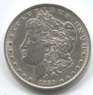 1889 -MORGAN SILVER DOLLAR - 90% SILVER - AU -LOT # 192