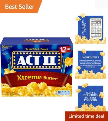 Delicious Xtreme Butter Microwave Popcorn, 12 Bags - A Must-Have Snack Option