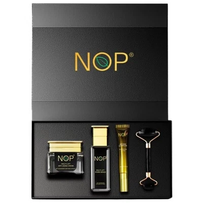 NOP 3‑Step Anti-Aging Set – Serum, Augenpflege & Creme mit Roller - Bild 1 von 4