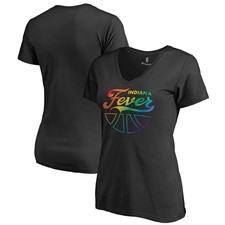 Women's Black Indiana Fever Team Pride Wordmark V-Neck T-Shirt