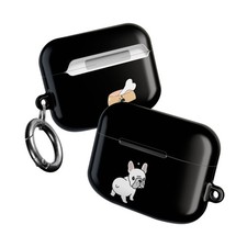 French Bulldog Cartoon AirPod Case  Cute Dog Bone Illustration
